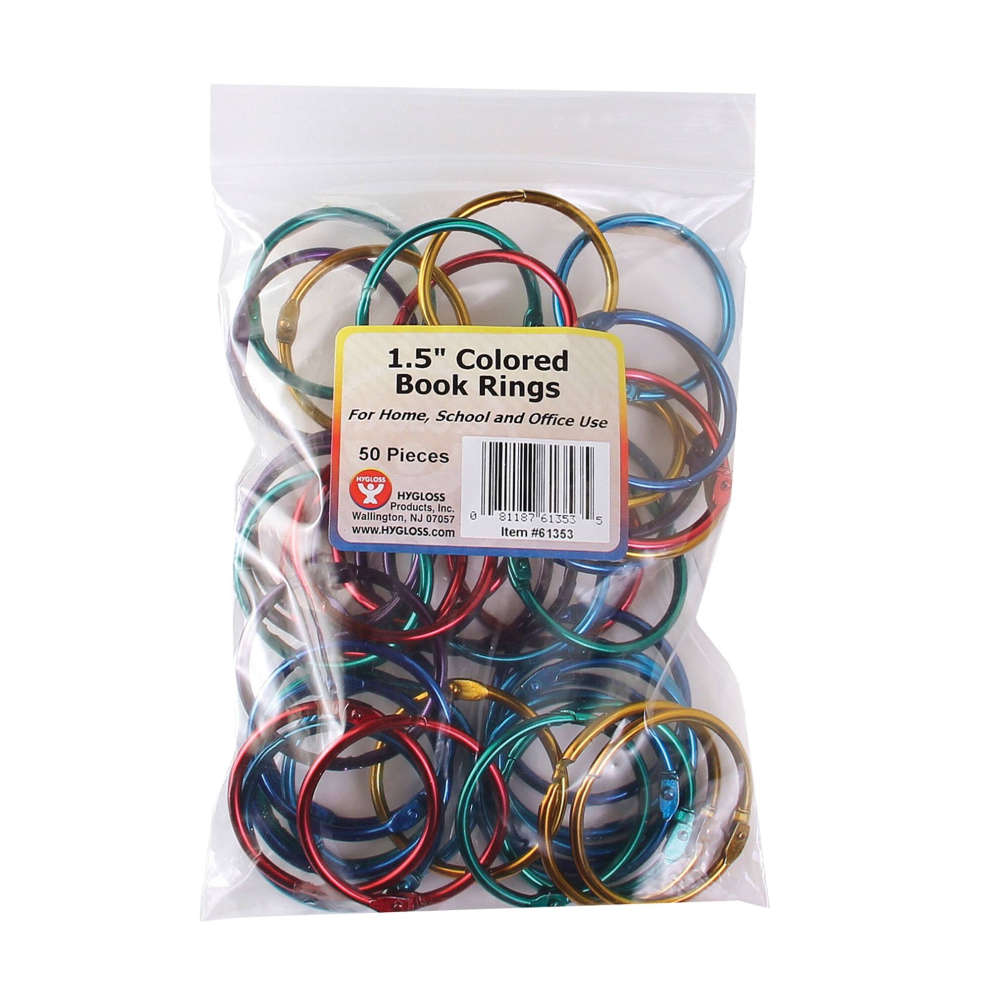 Hygloss® Book Rings, 1.1/2", 2 Packs of 100